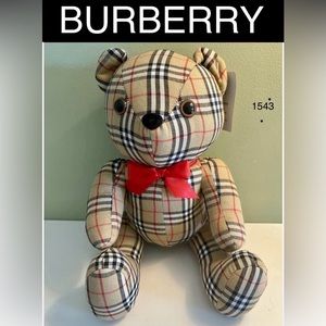 Burberry RARE w/TAG🔥Nova Check Thomas Bear 🧸Large size Highly Collectible🔥🐻